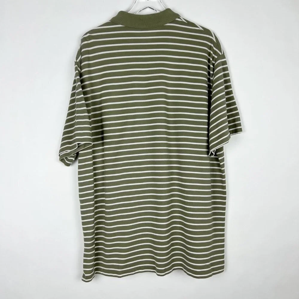 Polo Ralph Lauren Polo Shirt Men's 2XL Big Olive Green White Stripe